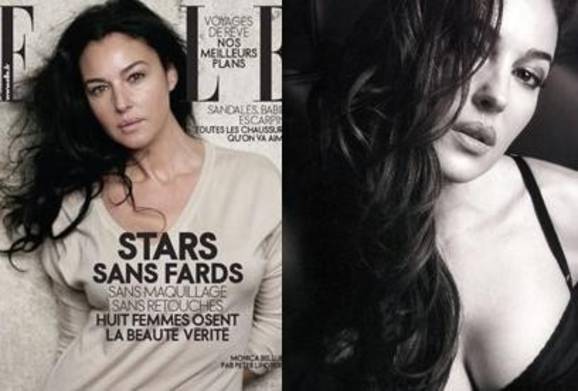 Monica Bellucci i njezin fatalan pogled - čak i bez make-upa. Naravno, ako vjerujete da nije našminkana.